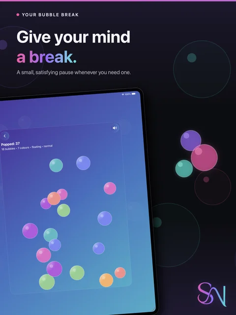 A small, satisfying pause with Poppello, with iPad and Apple Watch