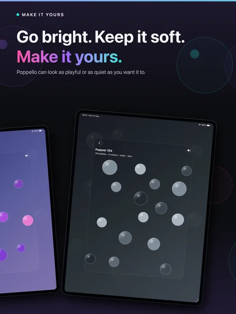 A softer grey bubble theme on iPad