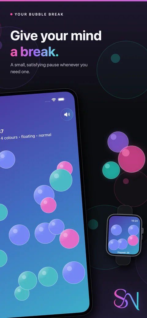 A small, satisfying pause with Poppello, with iPhone and Apple Watch
